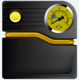 Portable inflatable pump with handle "