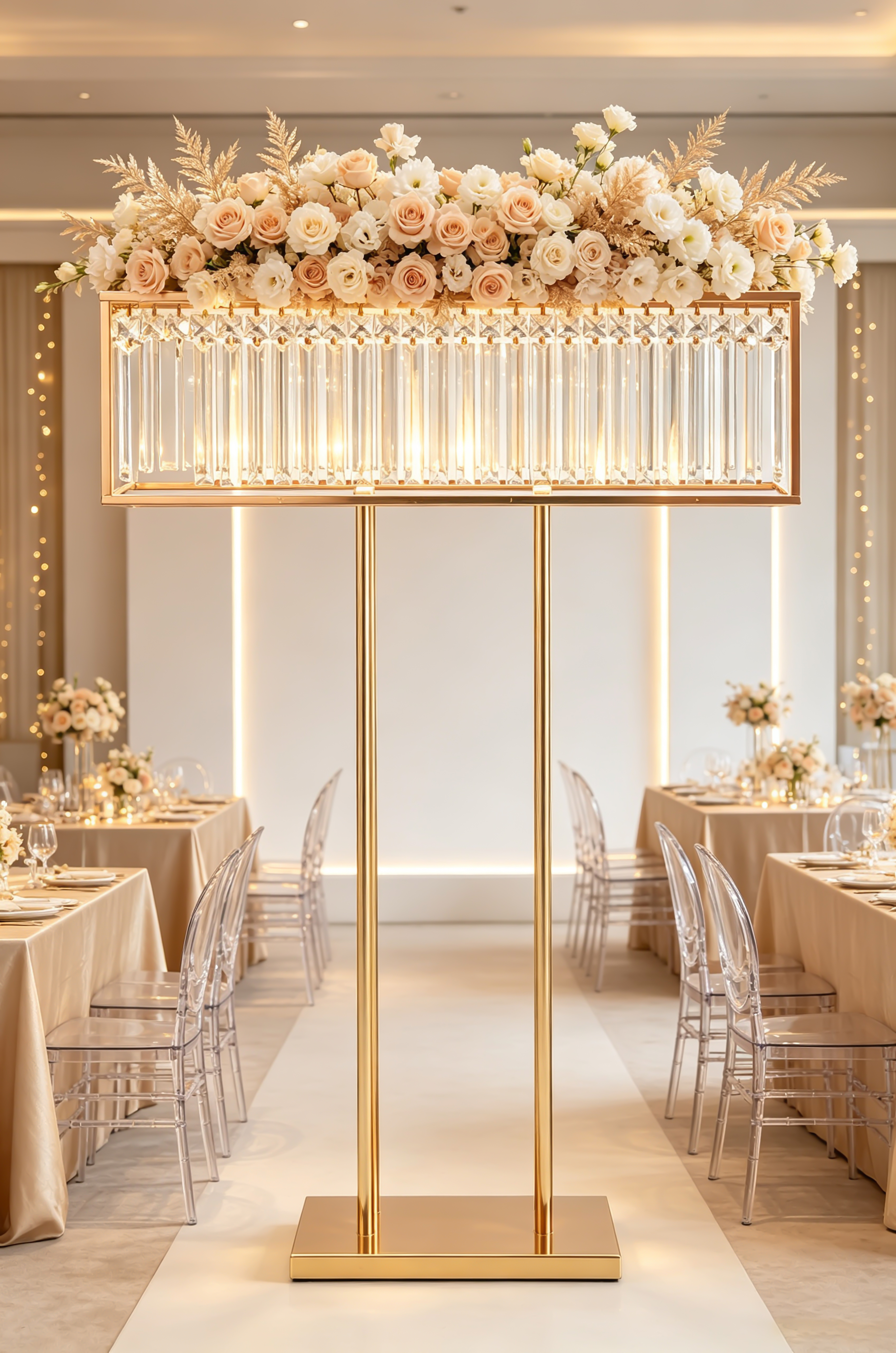 Horizontal Long Frame Crystal Display Stand