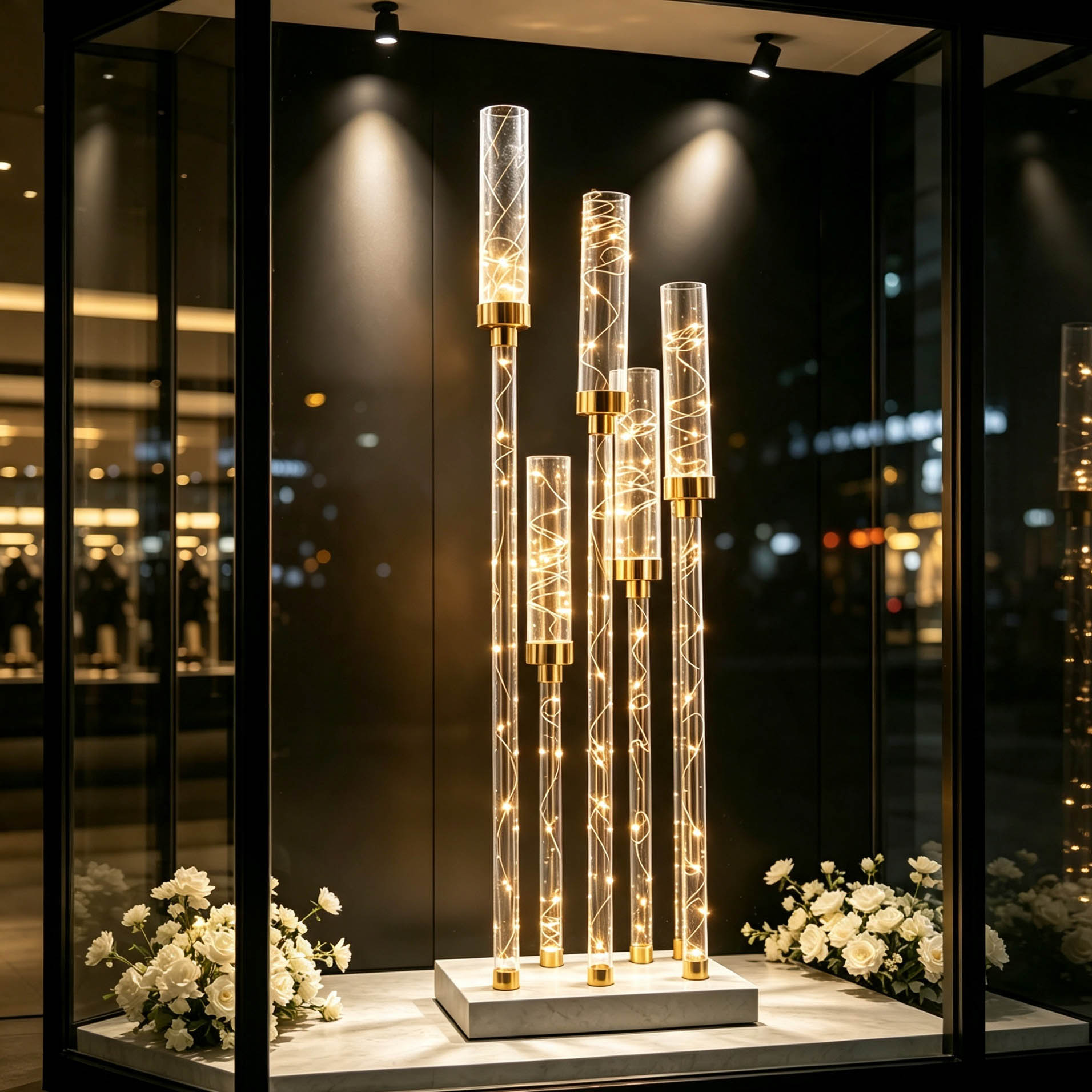Multi Glass Tube Light Floor Lamp