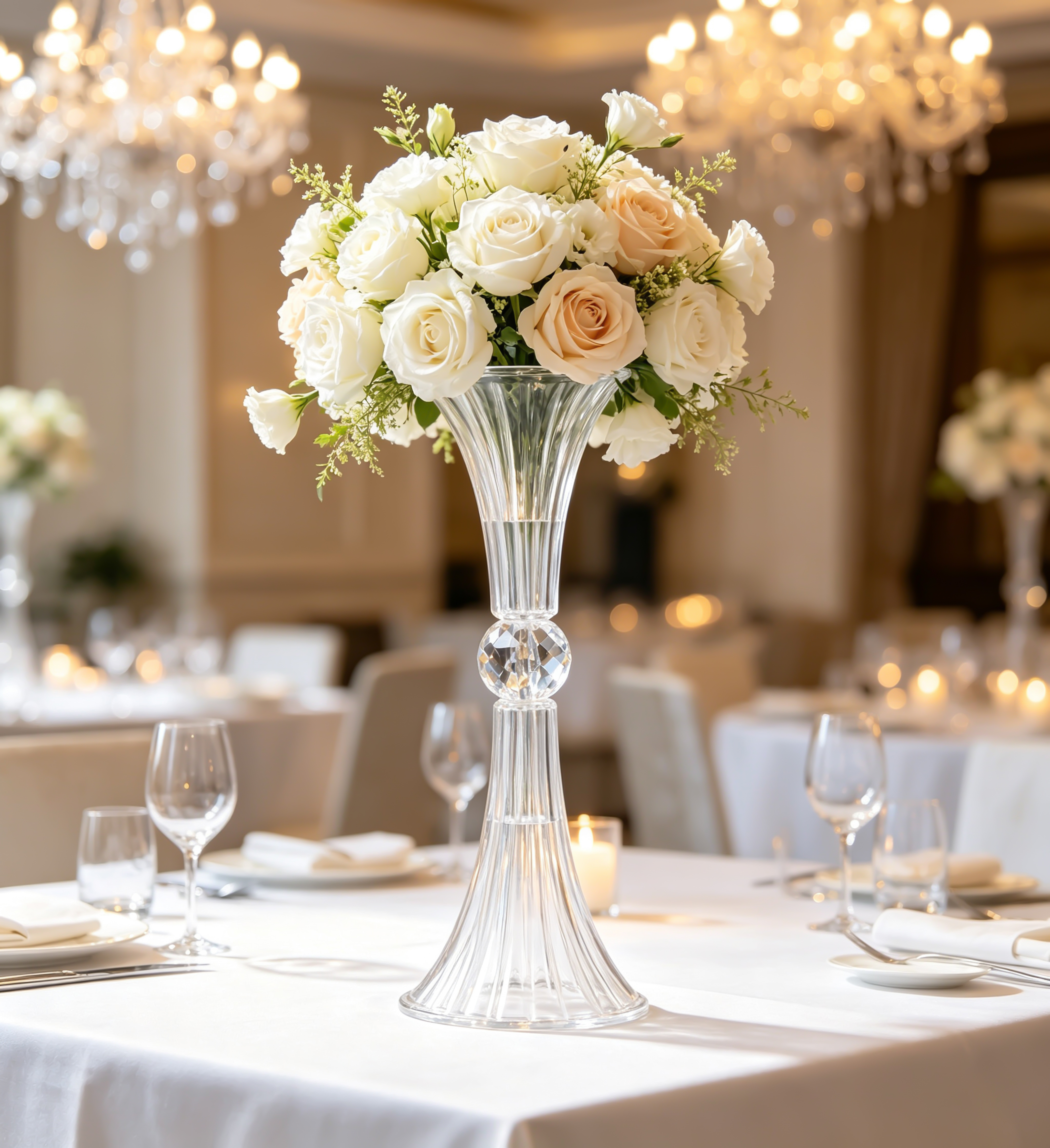 Pure Vertical Grain Crystal Vase