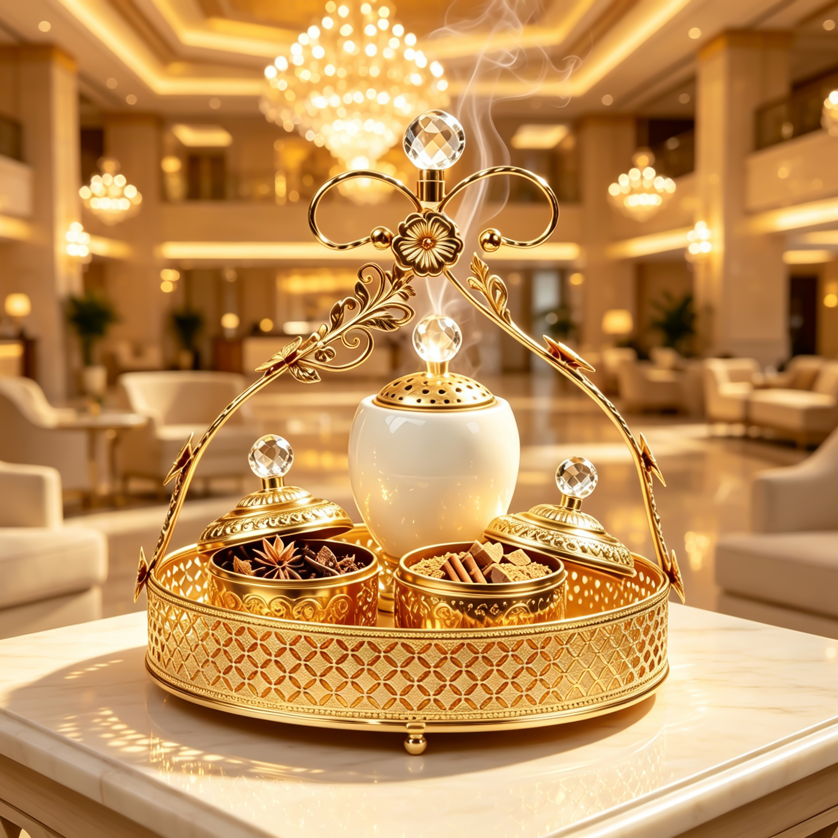 Bowknot Crystal Storage Basket with Handle