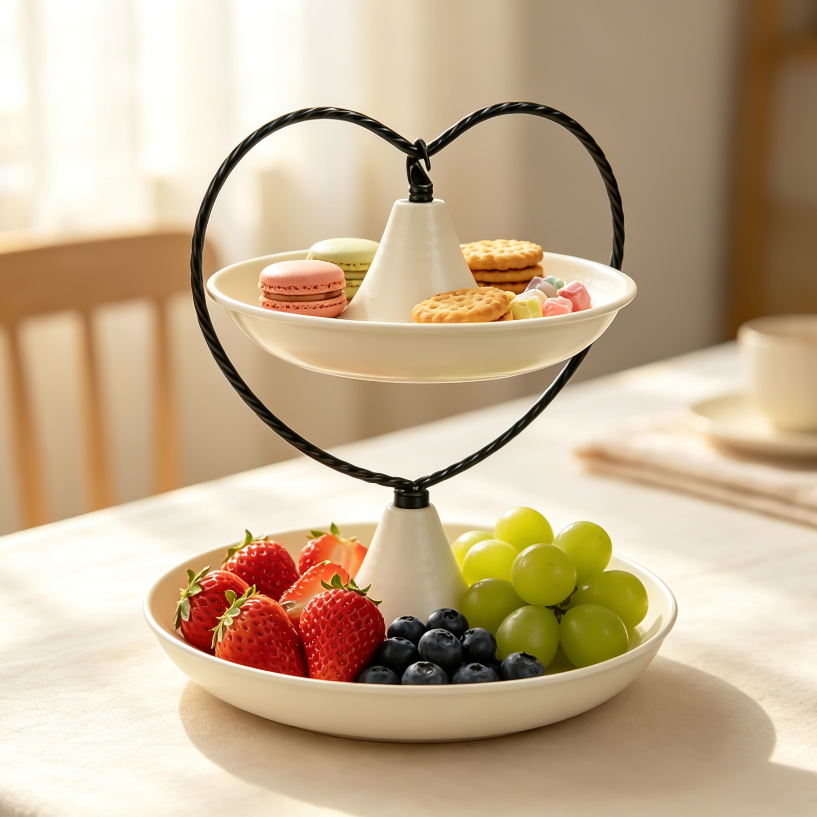 Love Heart Ring Fruit Tray Stand