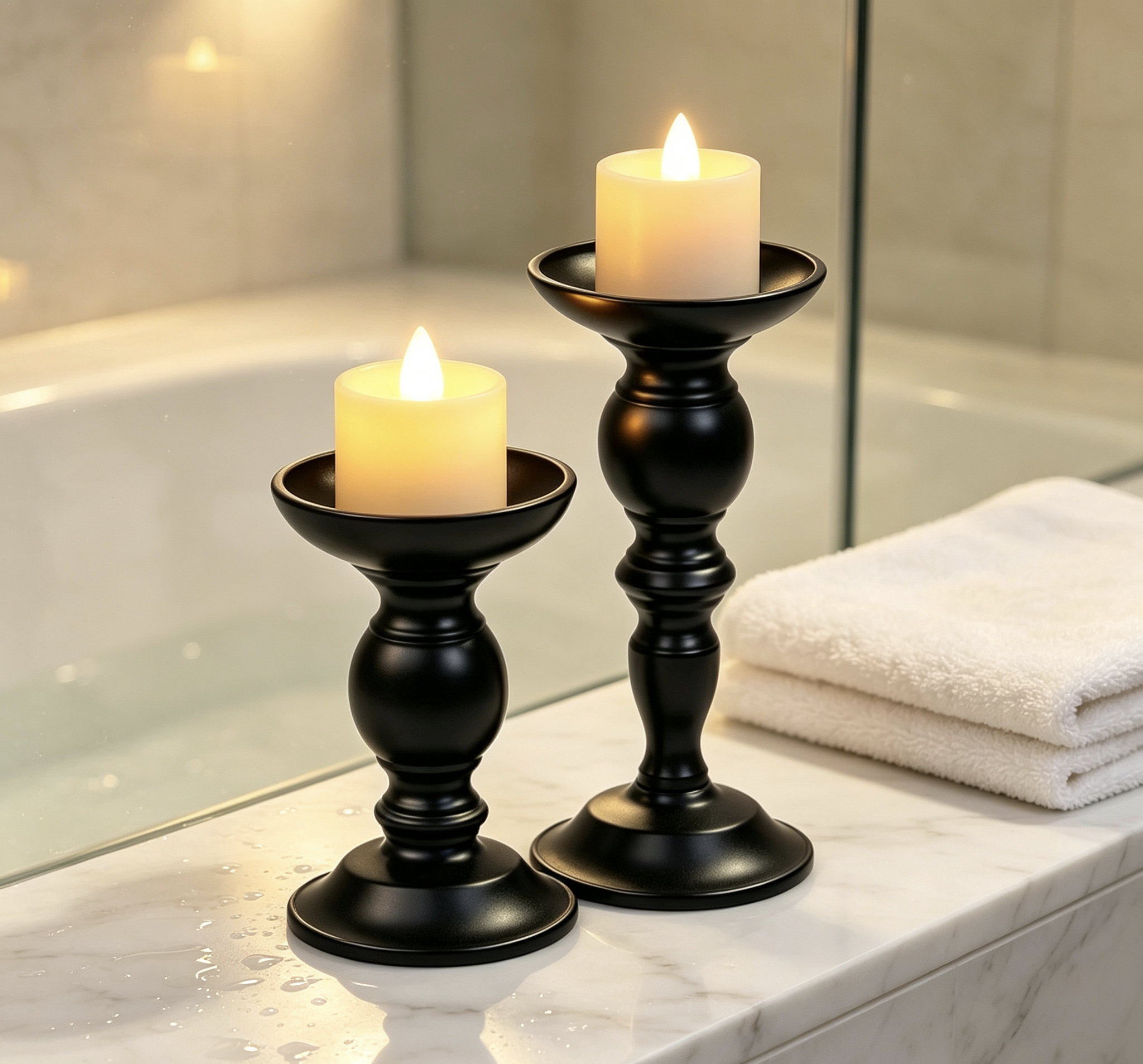 Black Vintage Candle Holder
