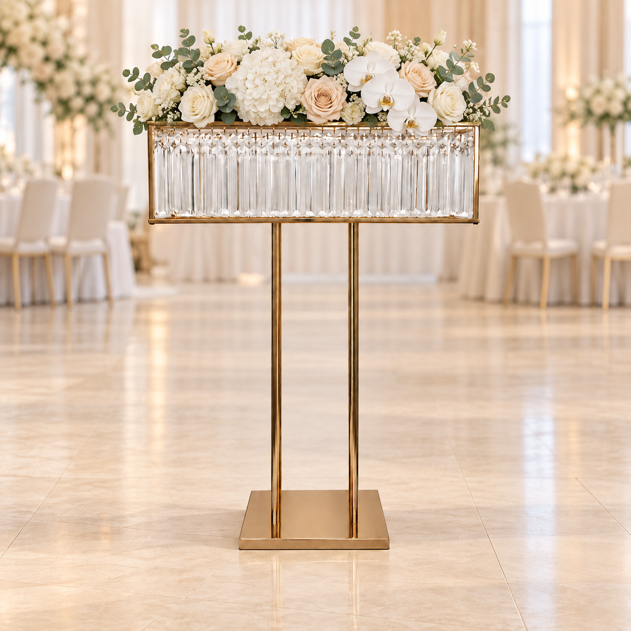 Horizontal Long Frame Crystal Display Stand
