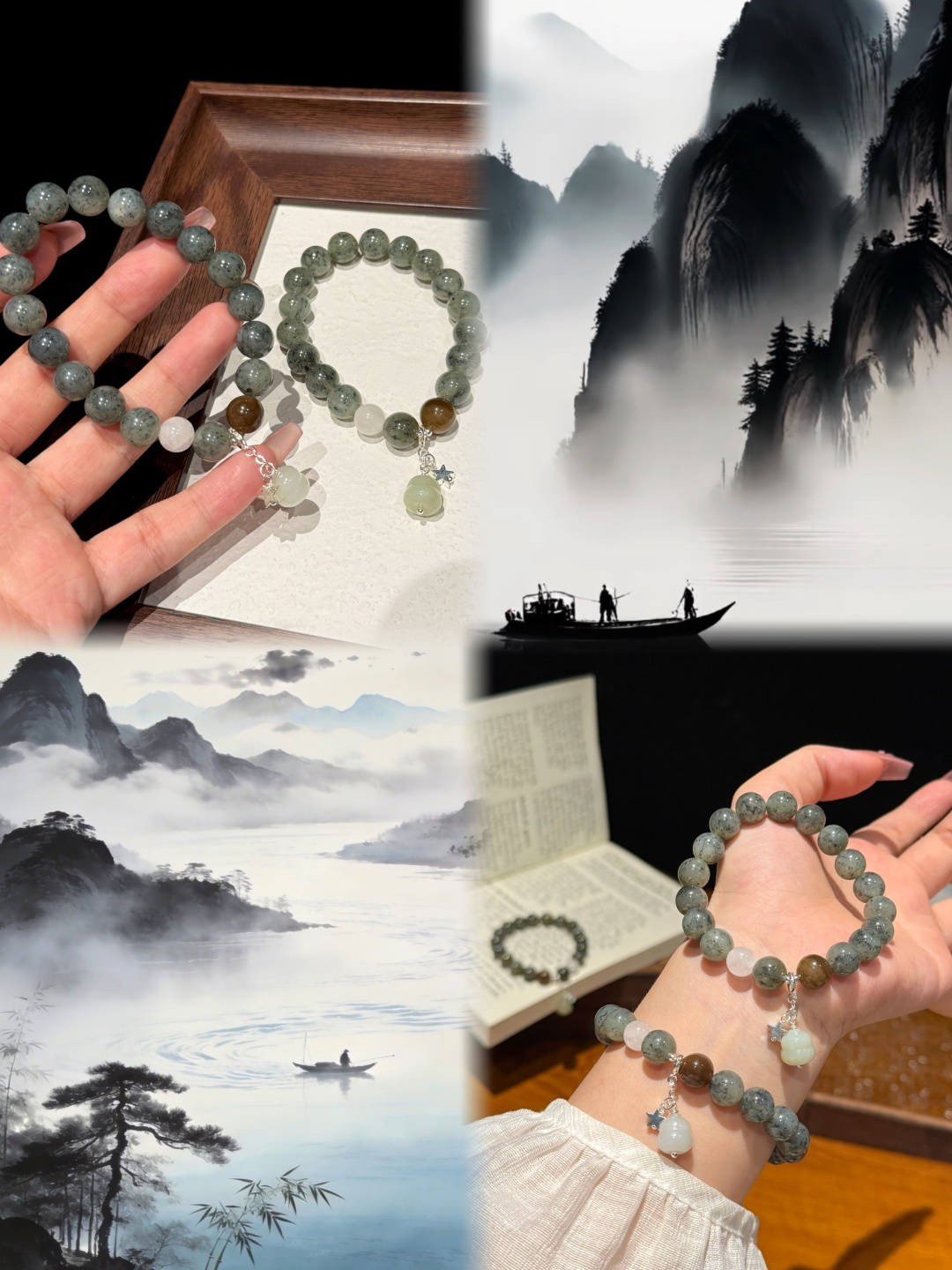 Hetian 'Blue-and-White' Jade: A Natural Ink-Wash Masterpiece