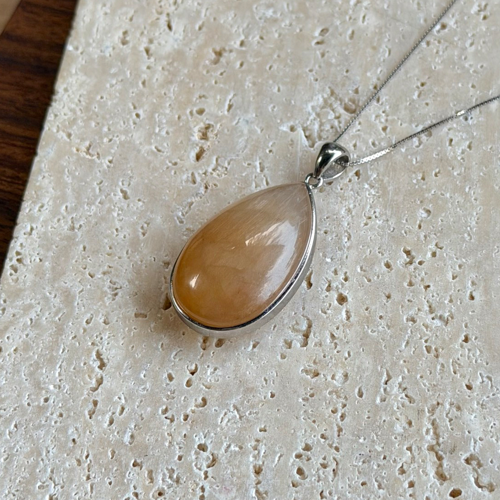 Rabbit Fur Pendant Necklace