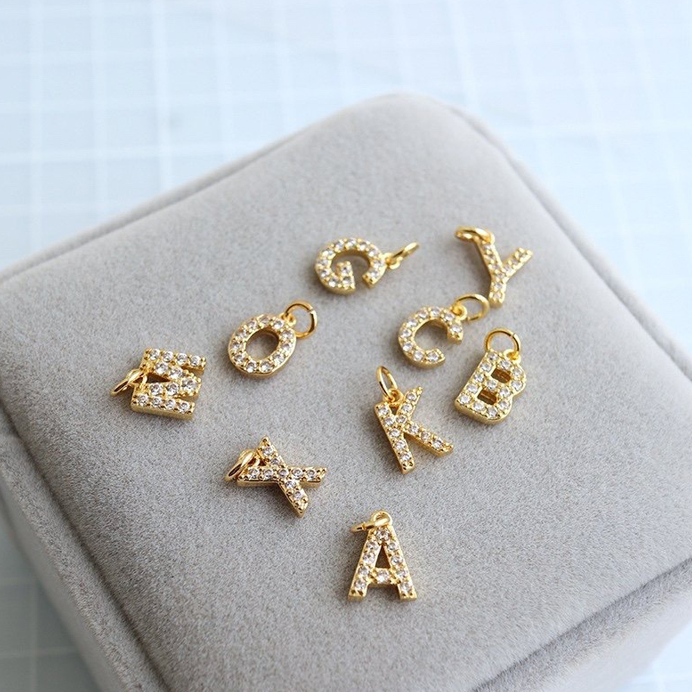 US-made 14K gold-filled letter charms