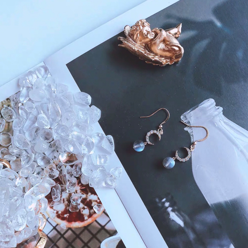 14K Gold-Filled Moon & Zirconia
