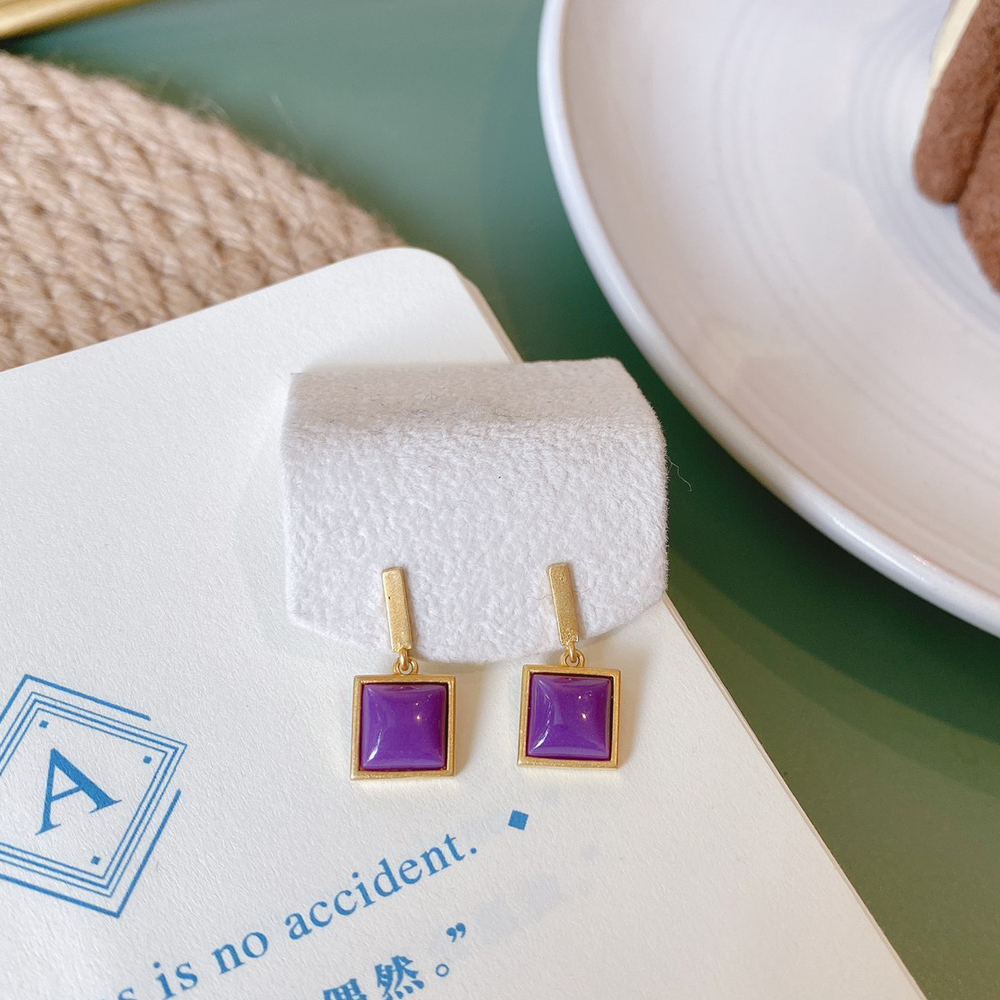 Purple Mica Earrings