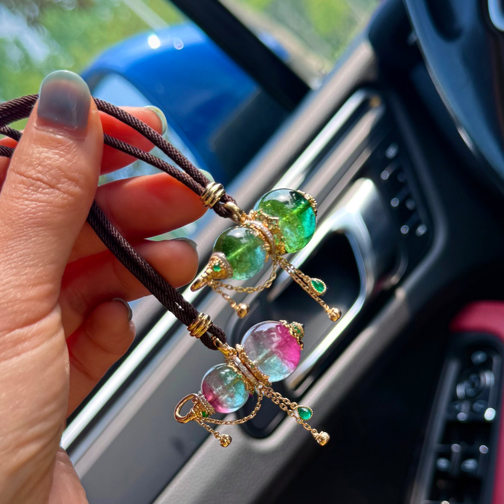 Green Tourmaline Gourd Pendant